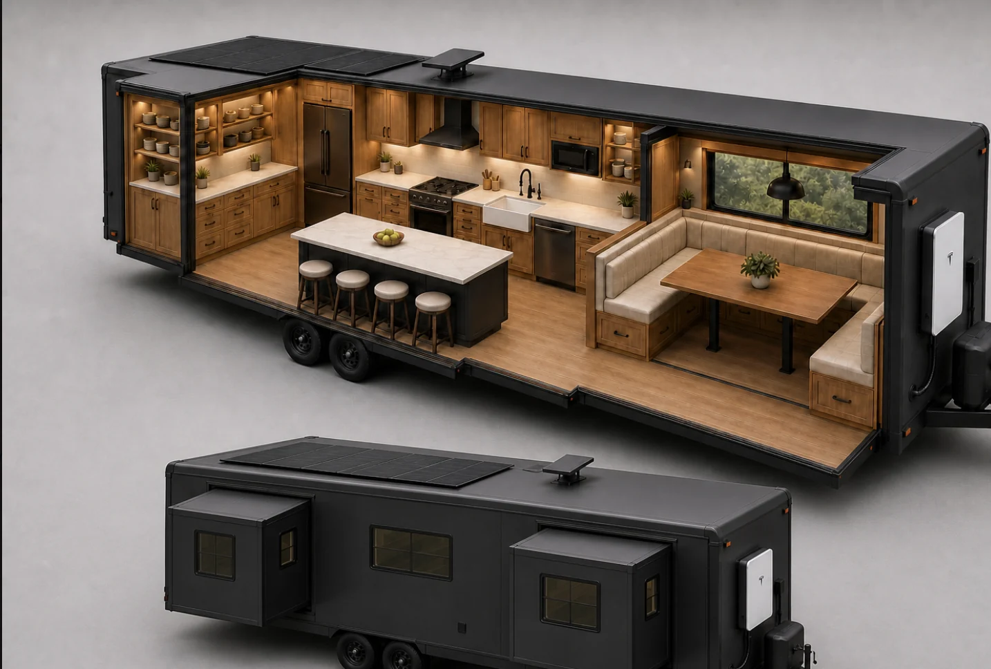 Concept rendering of a premium mobile kitchen suite